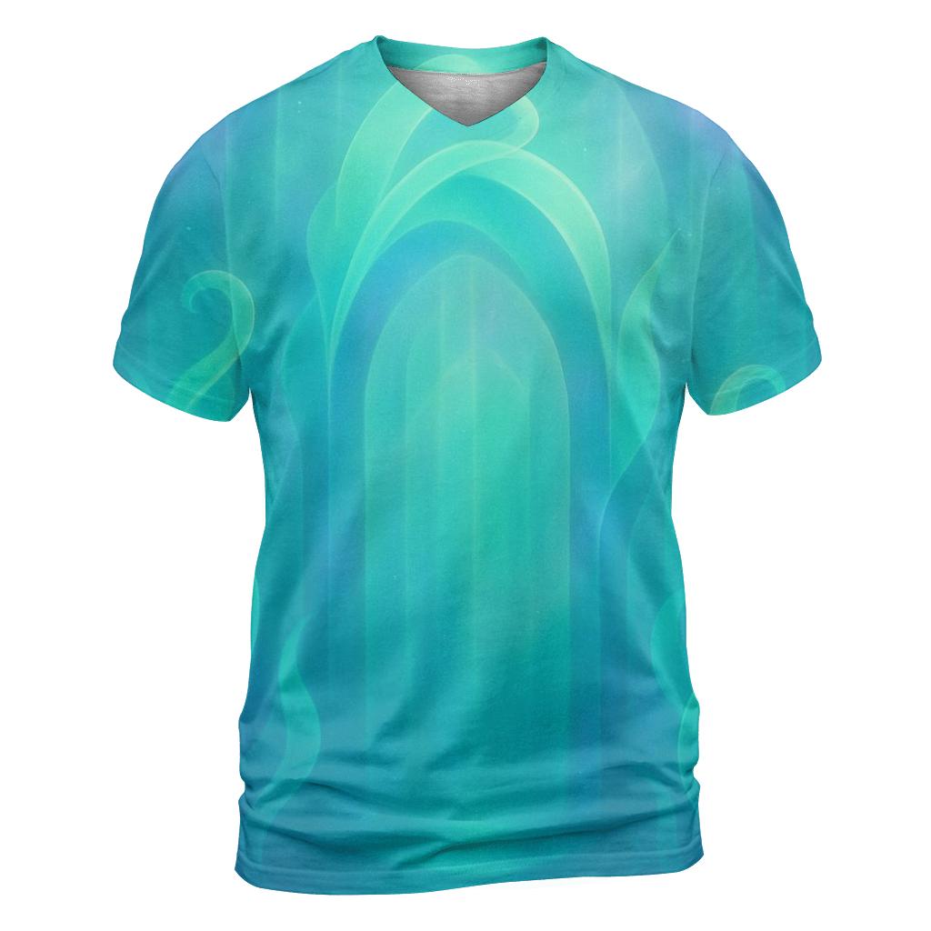 Aurora Kelp Cathedral vibrant all-over design tees