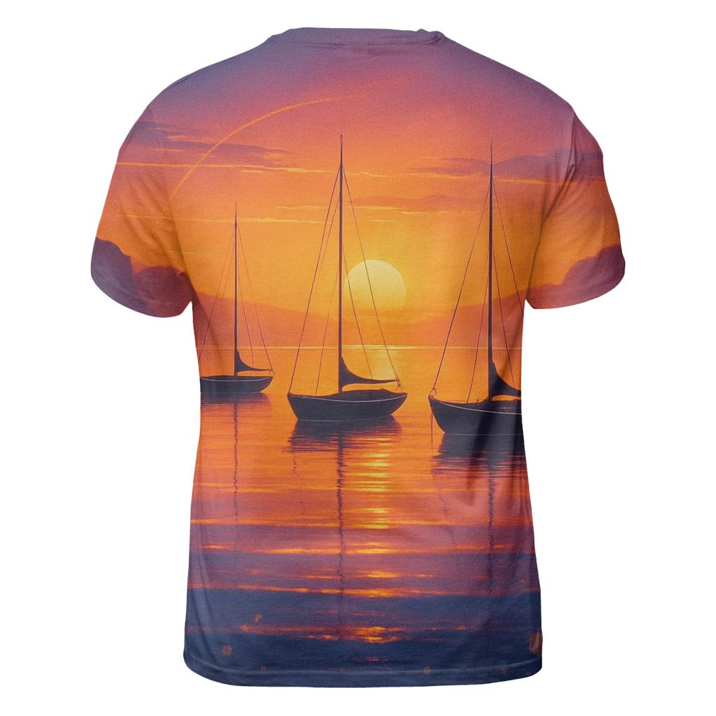 Mirage Harbor Sundown statement graphic shirts