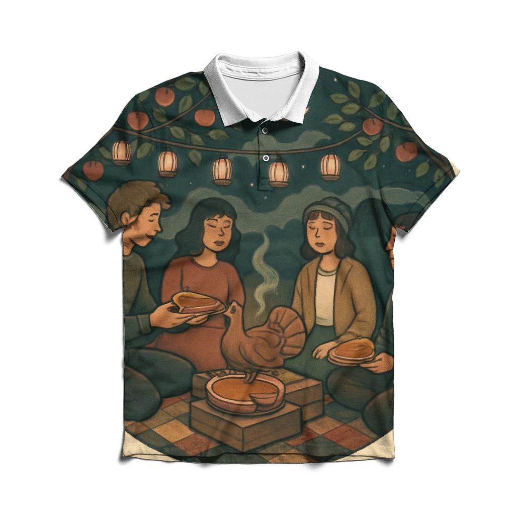 Harvest Moon Orchard Picnic custom polo shirts