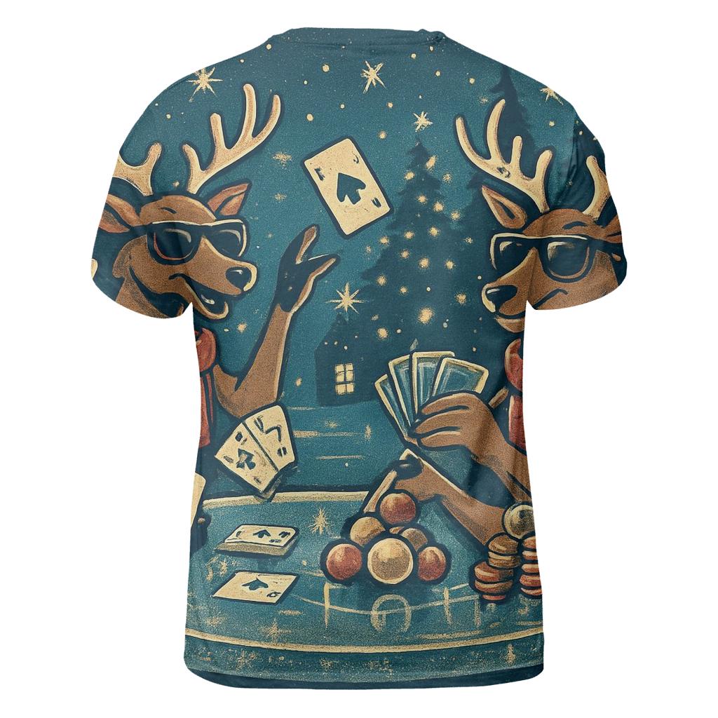 Reindeer Poker Night On Ice custom all-over print shirts