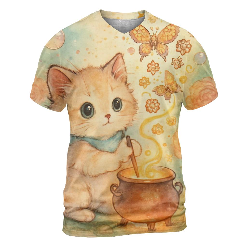 Clockwork Garden Kitten Alchemist artistic all-over print tops
