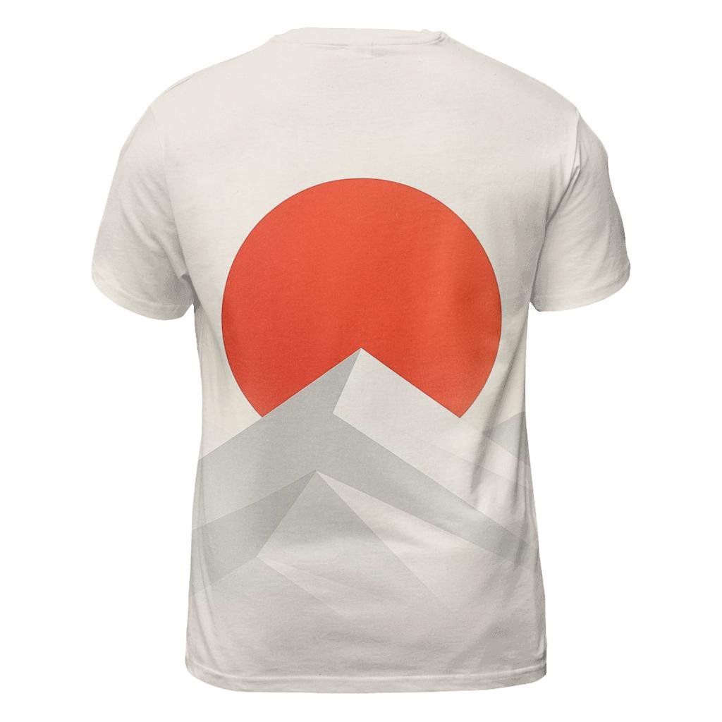 Japan Minimal Geometric Rising Horizon designer pattern shirts
