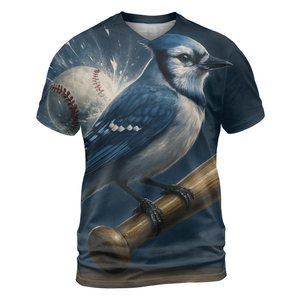 Bat Grip With Blue Jays Featherburst creative print fashion shirts