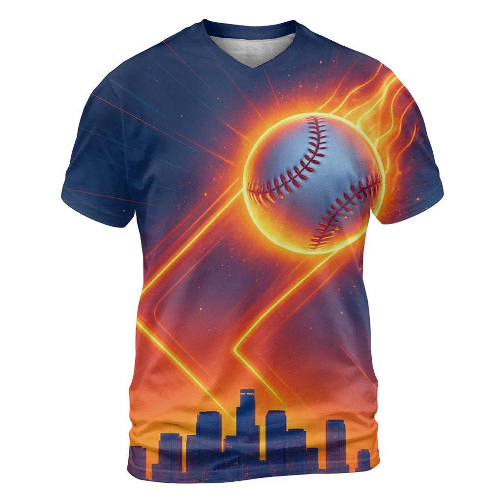 California Sunset Diamond Meteor vibrant all-over design tees