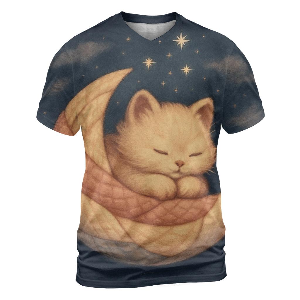 Cozy Comet Quilt Kitten Nest artistic all-over print tops