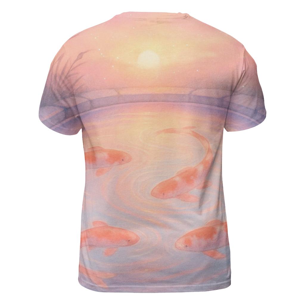 Lantern Koi Dusk Pool unique graphic print tees