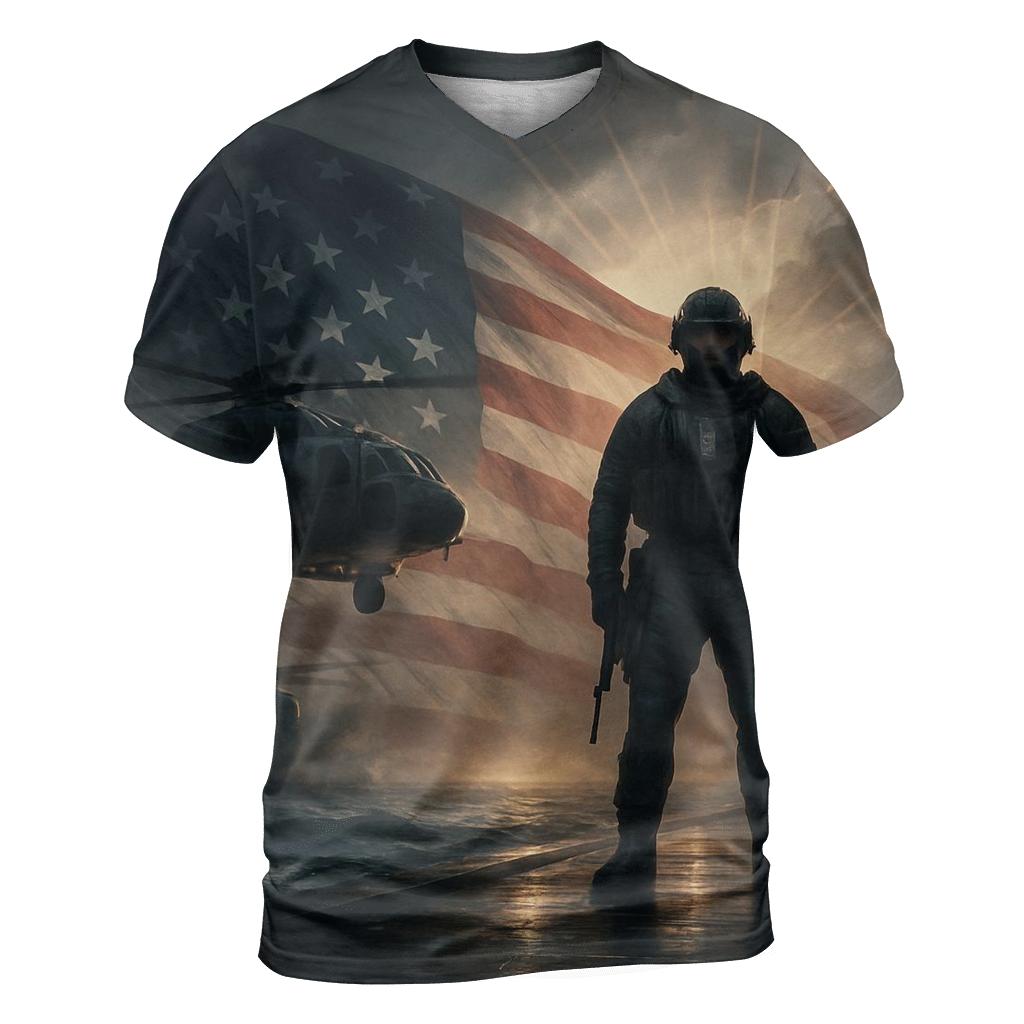 Liberty Beacon Over Storm Swells unique graphic print tees