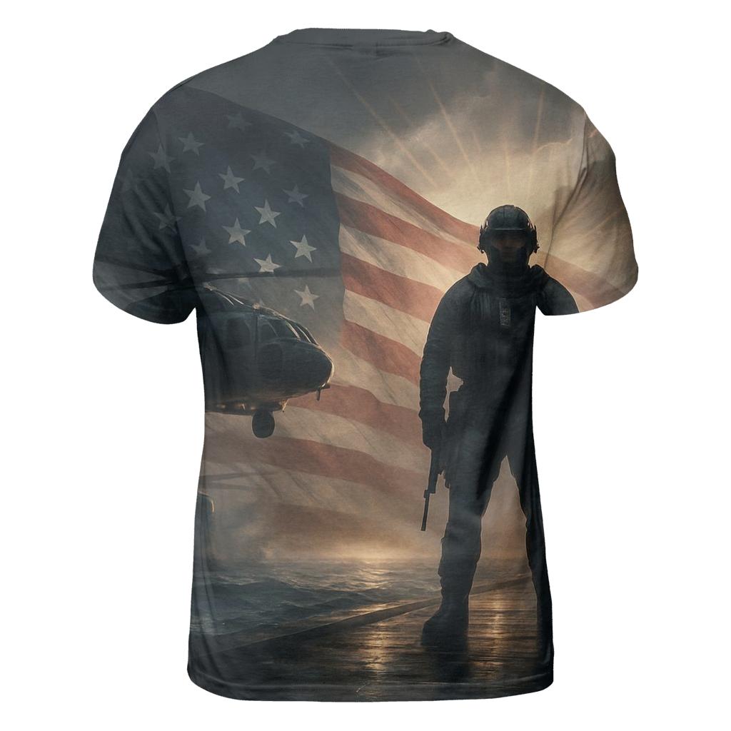 Liberty Beacon Over Storm Swells unique graphic print tees