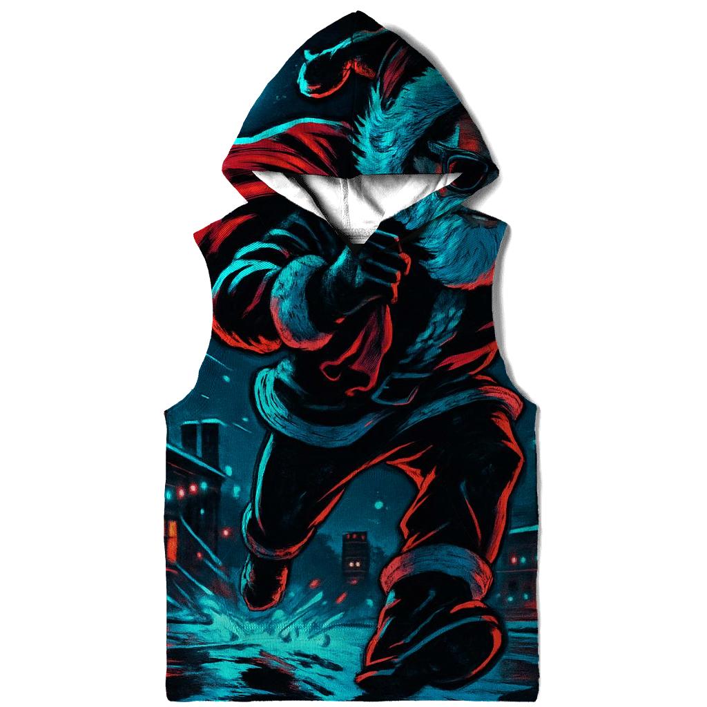 Midnight Neon Santa On The Rooftop Run hoodie trends