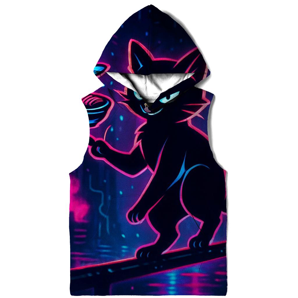 Neon Ramen Alley Alleycat heavyweight hoodies