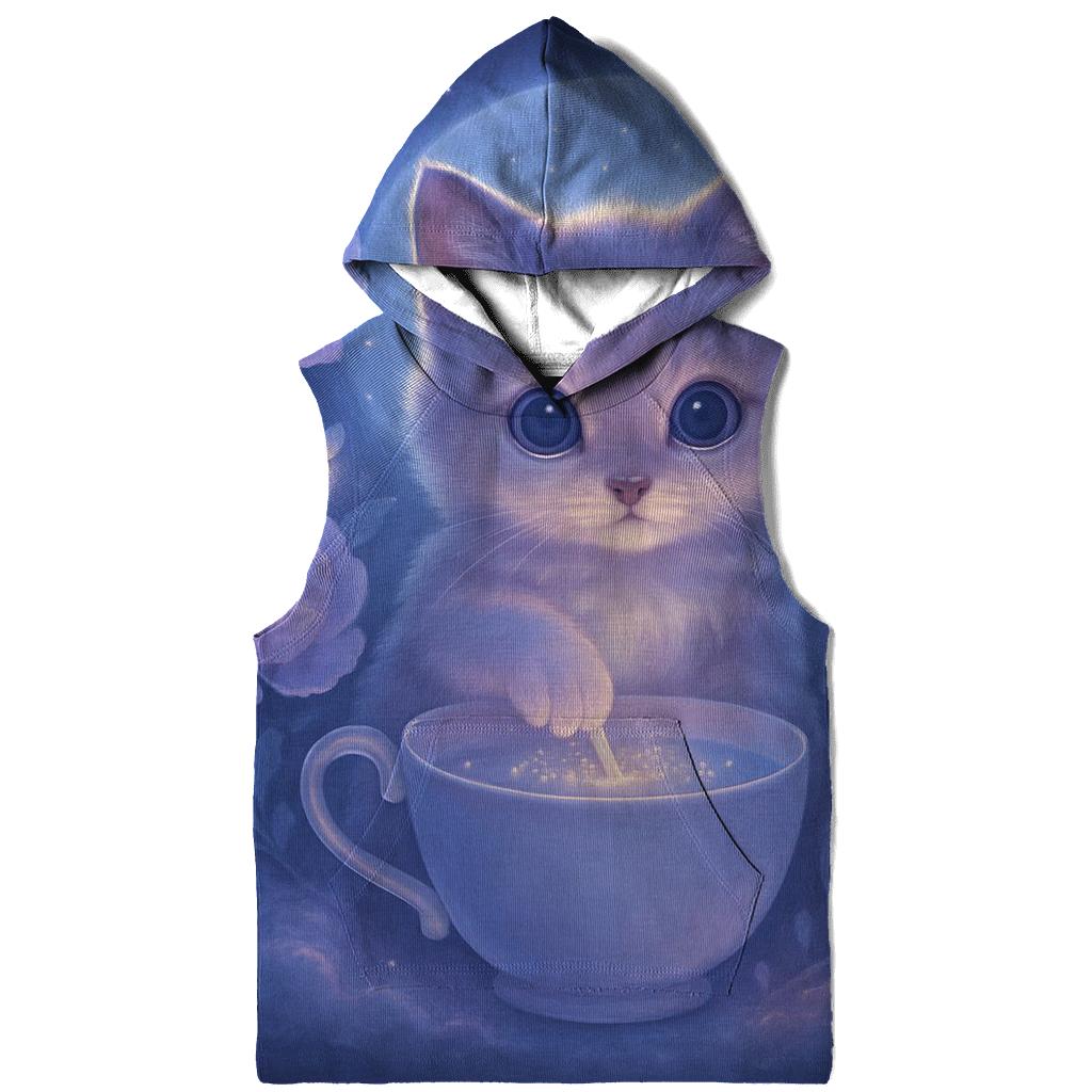 Moonlit Teacup Kitten Garden premium hoodies