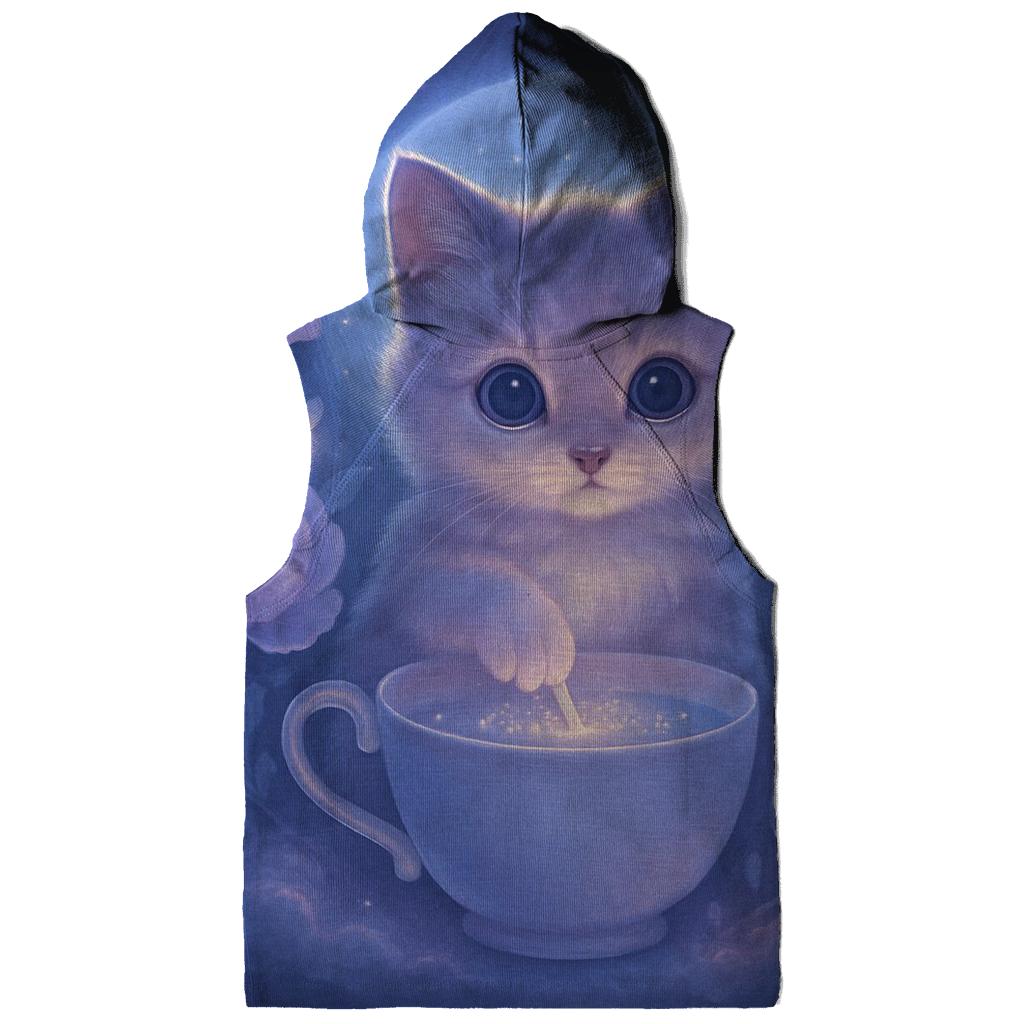 Moonlit Teacup Kitten Garden premium hoodies