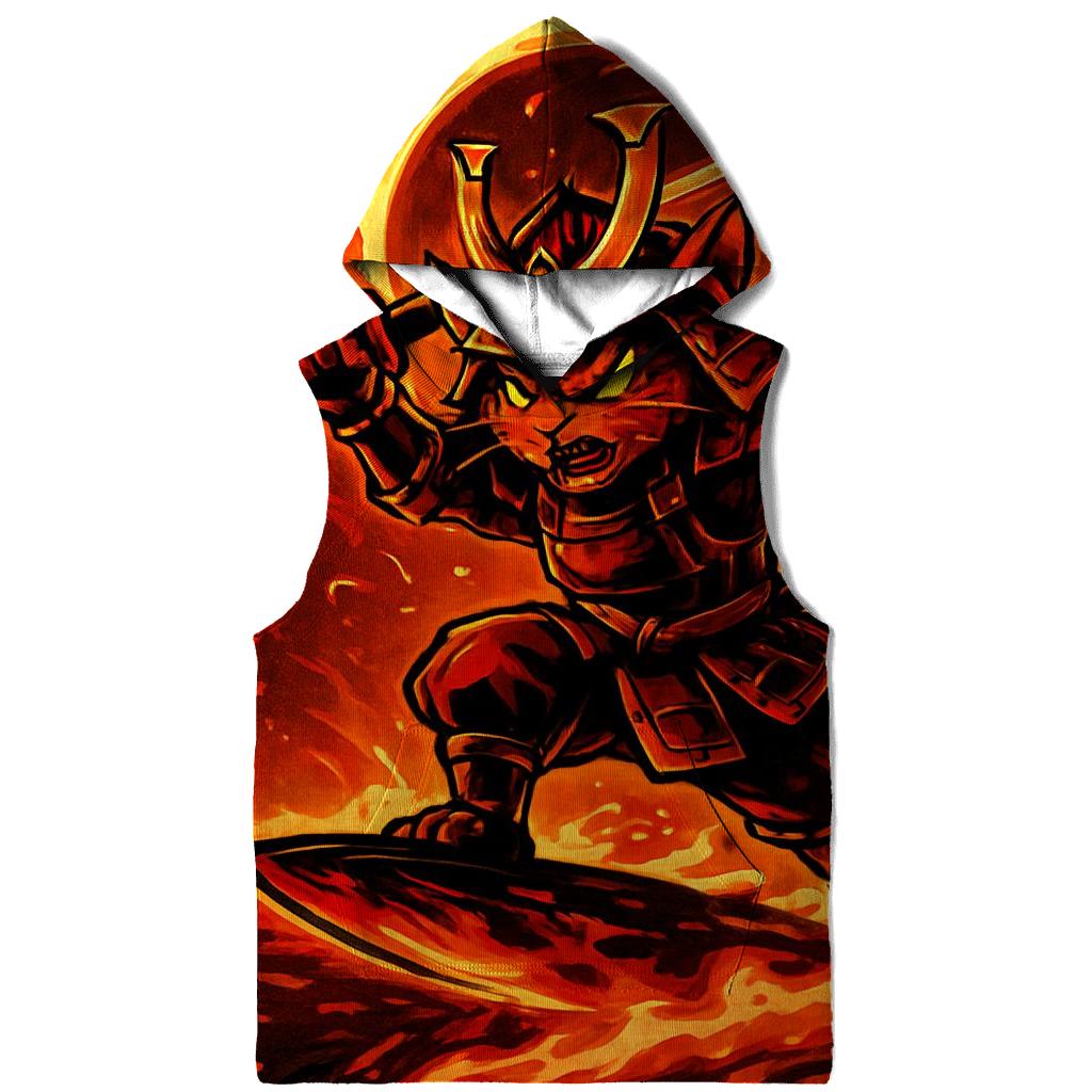 Solar Surf Samurai Cat zip-up hoodies