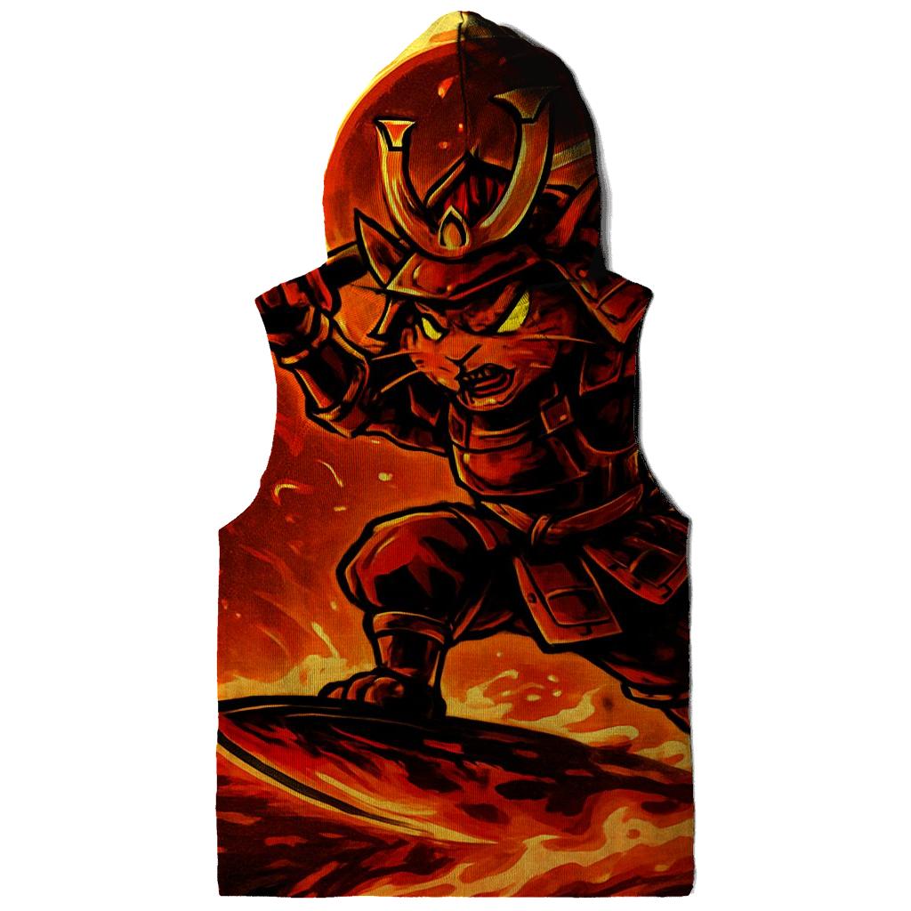 Solar Surf Samurai Cat zip-up hoodies