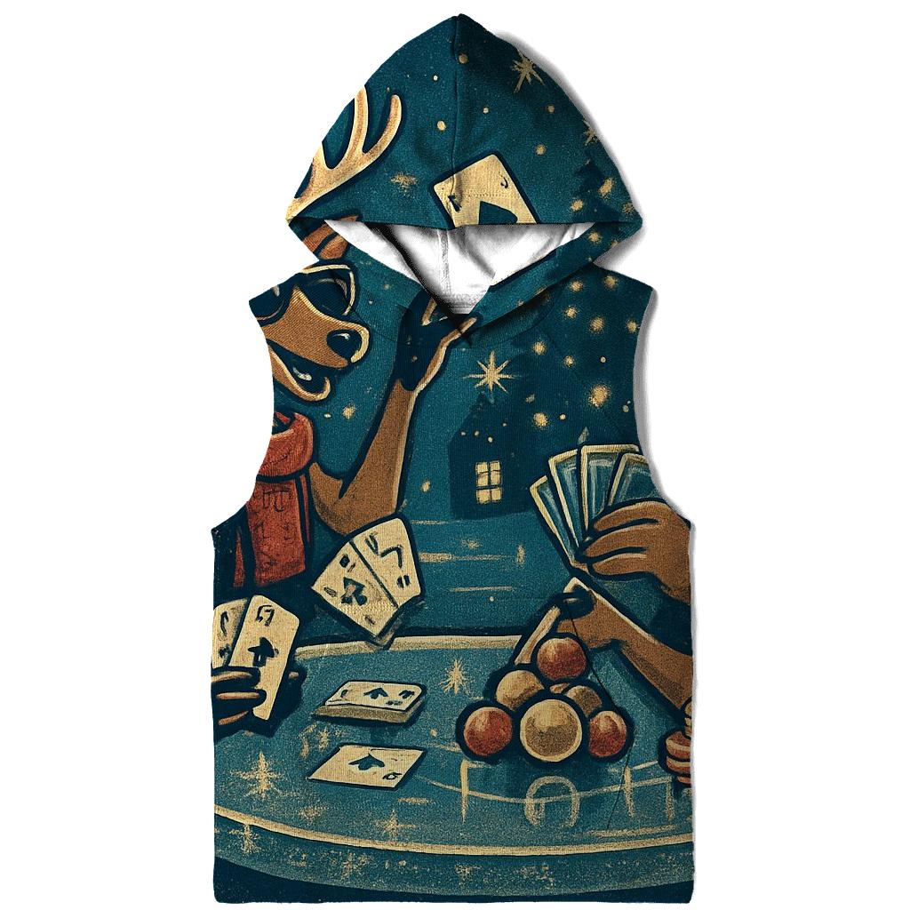 Reindeer Poker Night On Ice heavyweight hoodies