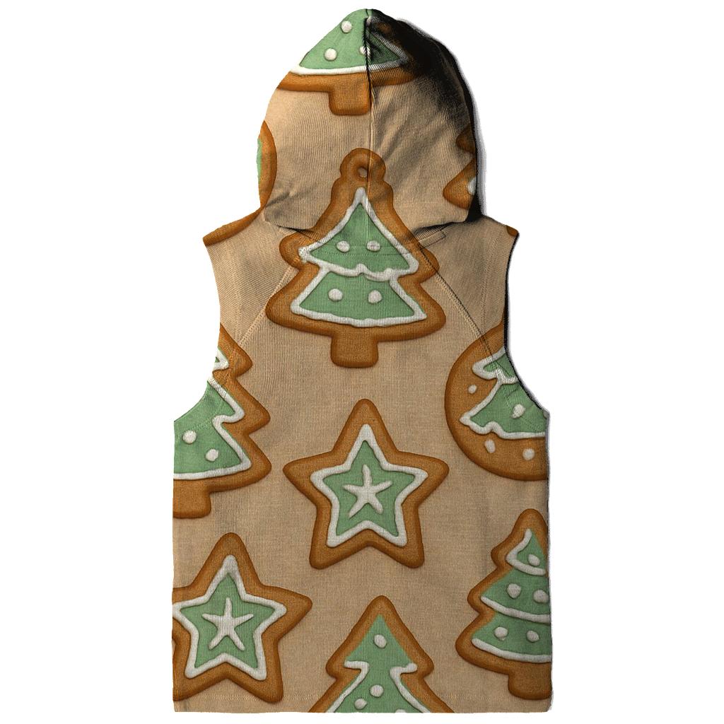 Mint Gingerbread Ornament Scatter On Beige Background hoodie styles
