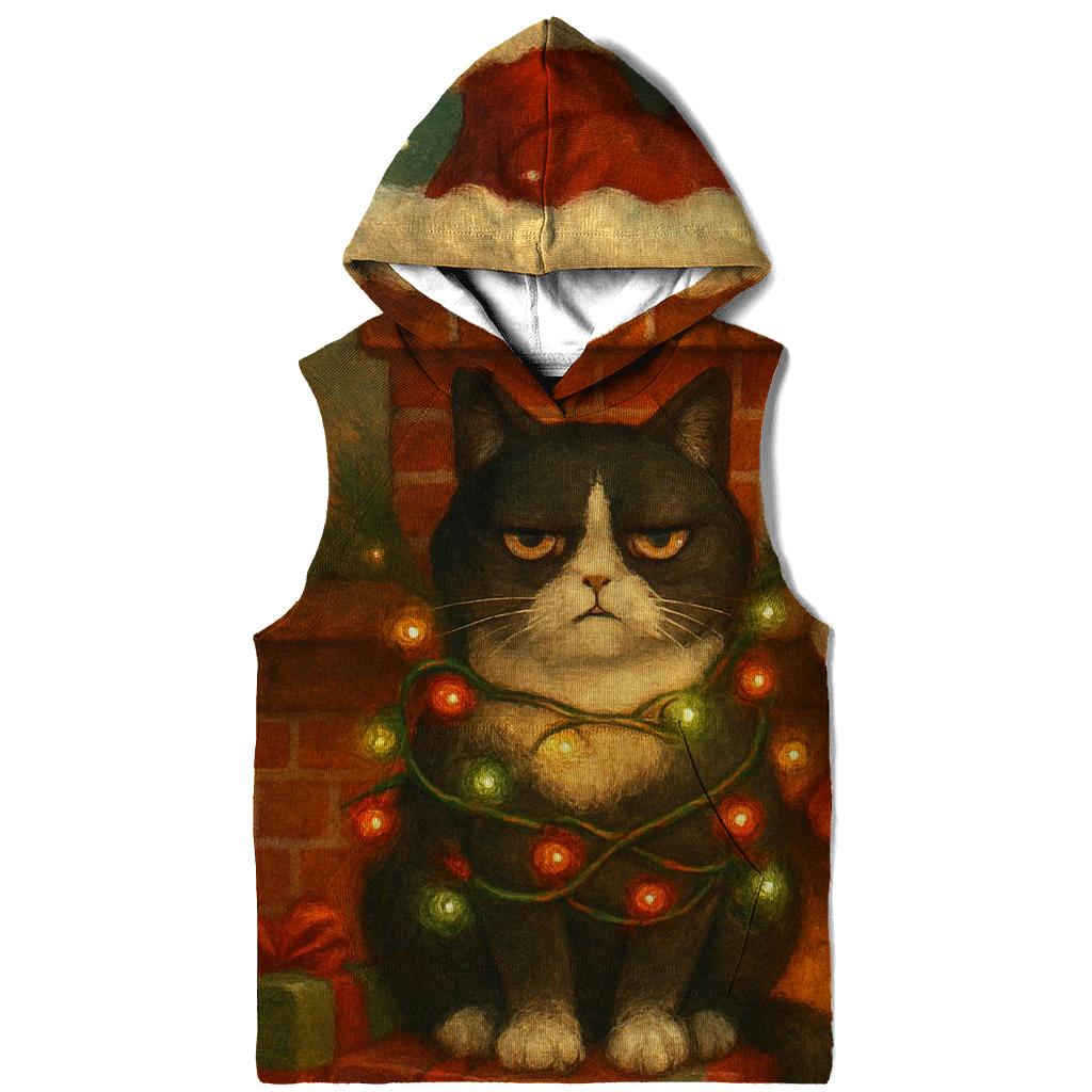 Santa Stuck In Chimney Cat Supervisor graphic hoodies