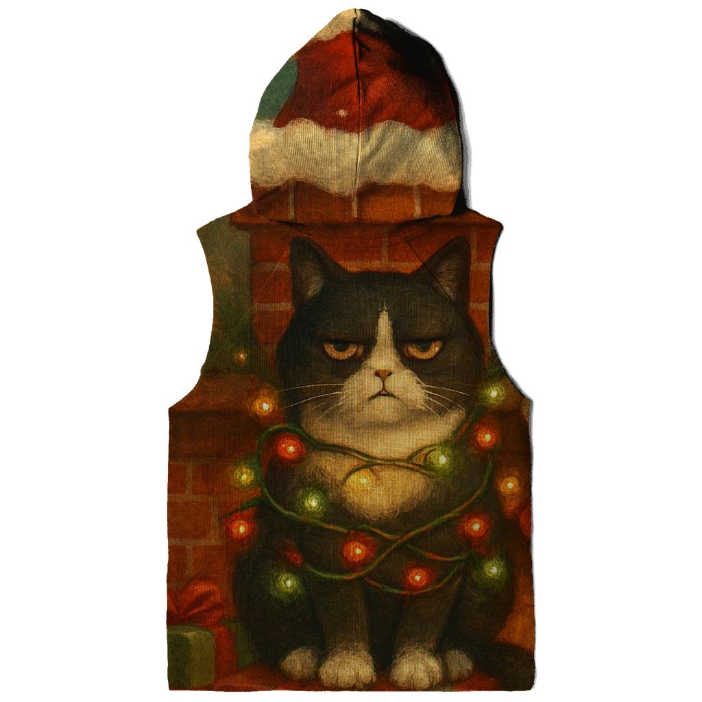 Santa Stuck In Chimney Cat Supervisor graphic hoodies