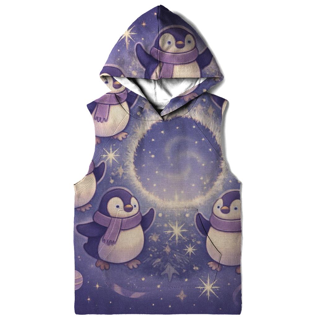 Penguin Choir In A Wreath Galaxy premium hoodies