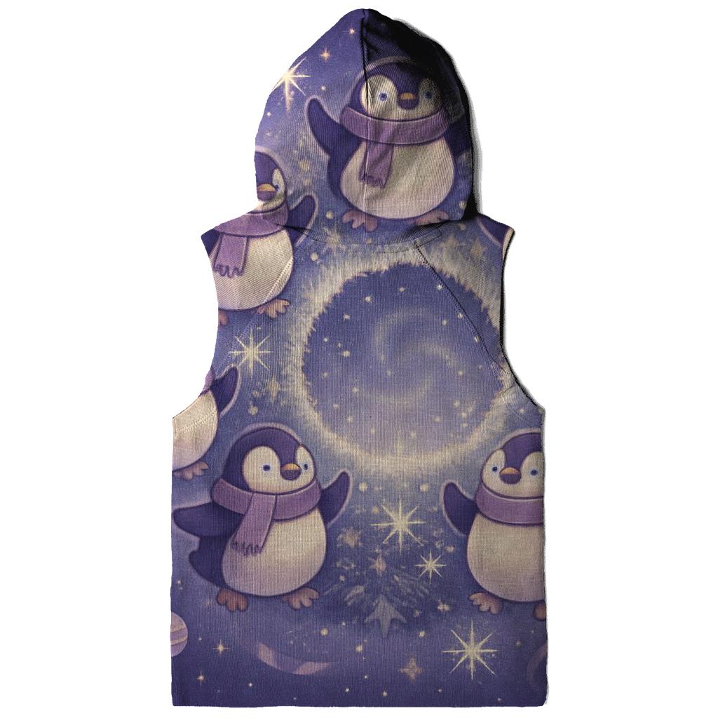 Penguin Choir In A Wreath Galaxy premium hoodies