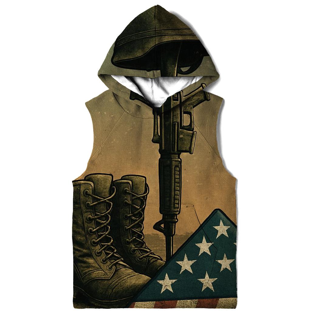 Fallen Boots Beneath A Starfield Banner graphic hoodies