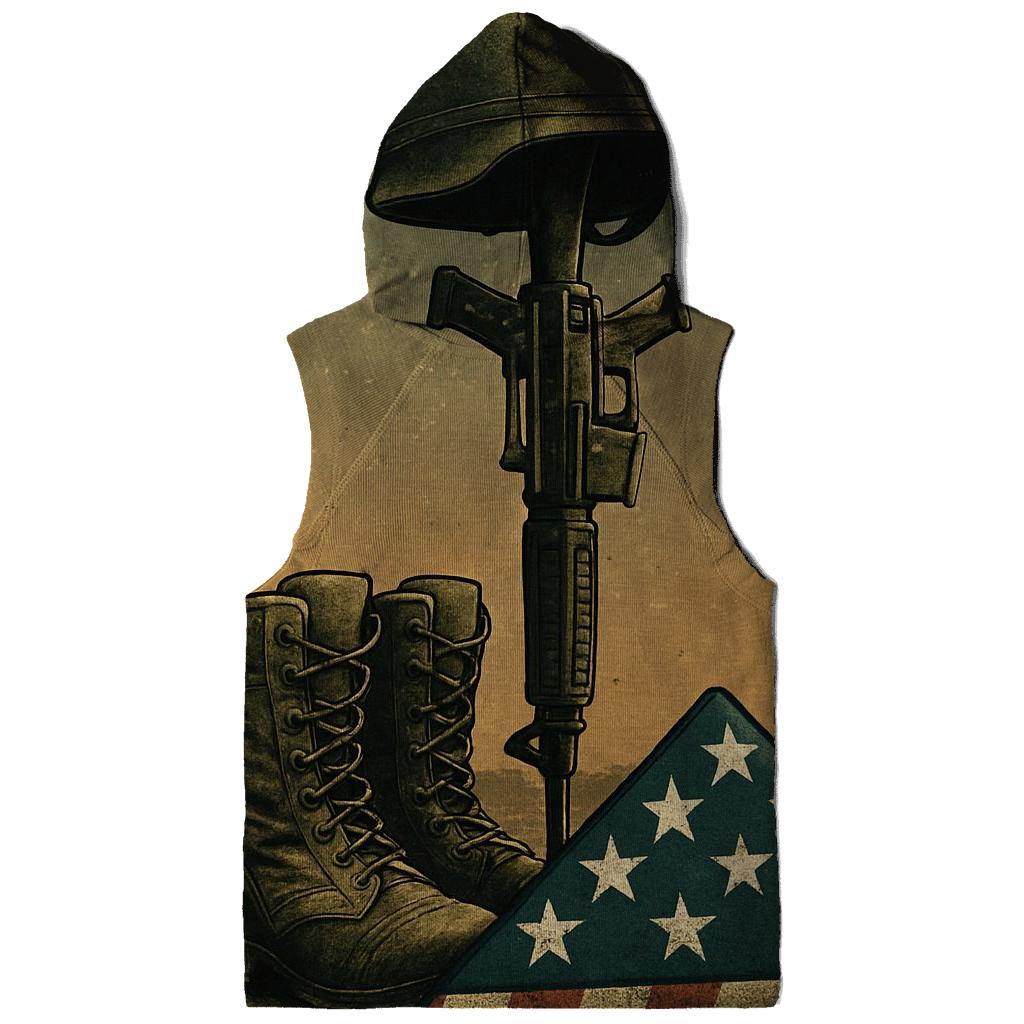 Fallen Boots Beneath A Starfield Banner graphic hoodies