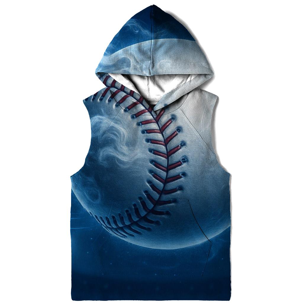 Icy Orbit Curveball Closeup printed hoodies