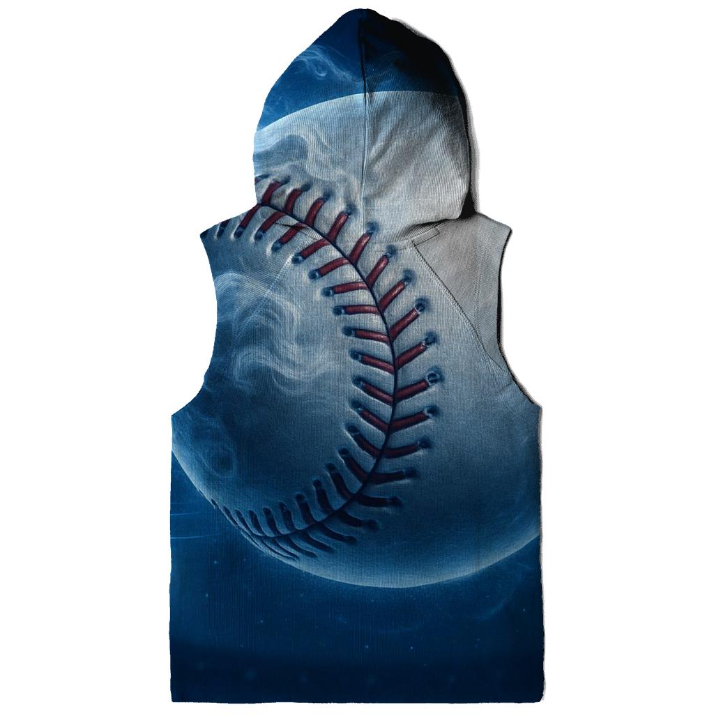 Icy Orbit Curveball Closeup printed hoodies