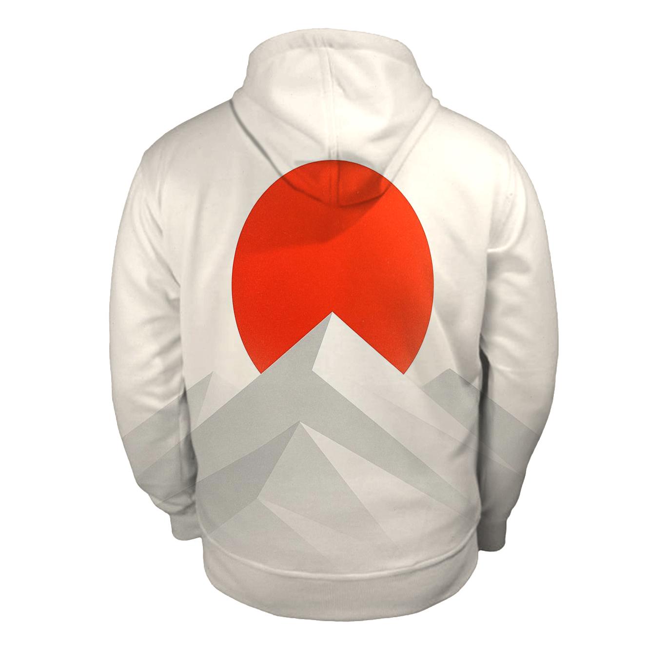 Japan Minimal Geometric Rising Horizon hoodie trends