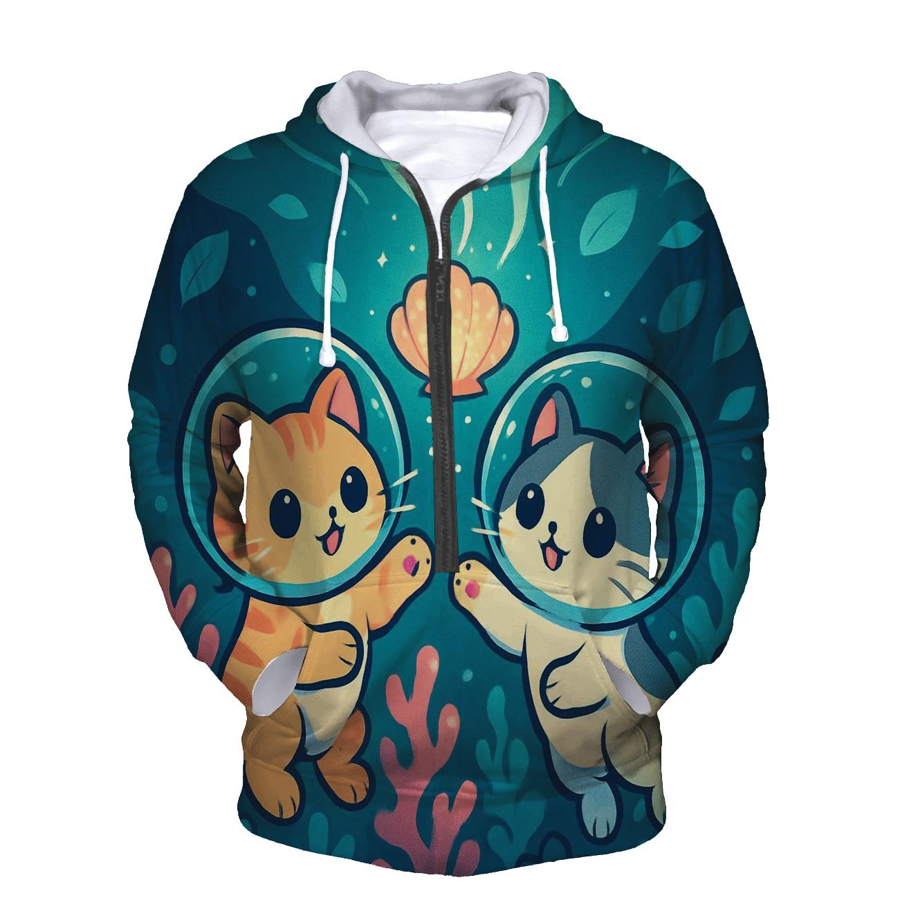 Lantern Reef Cats Underwater Dream heavyweight hoodies