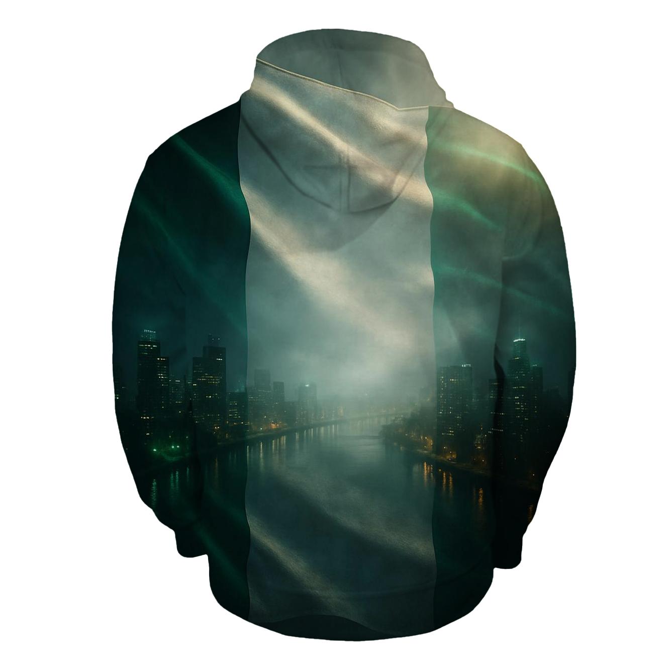Nigeria Double Exposure City Pulse graphic hoodies
