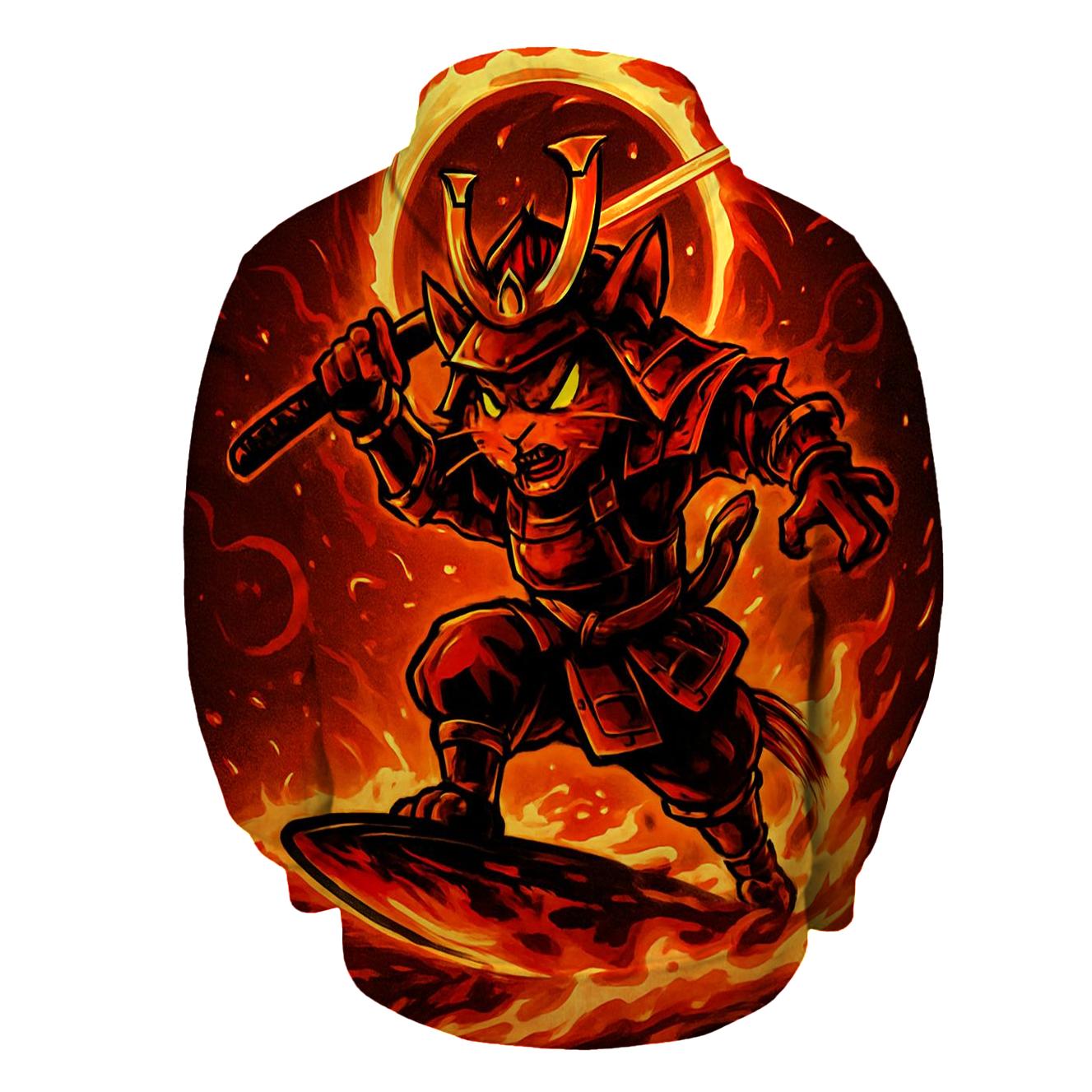 Solar Surf Samurai Cat hoodie designs