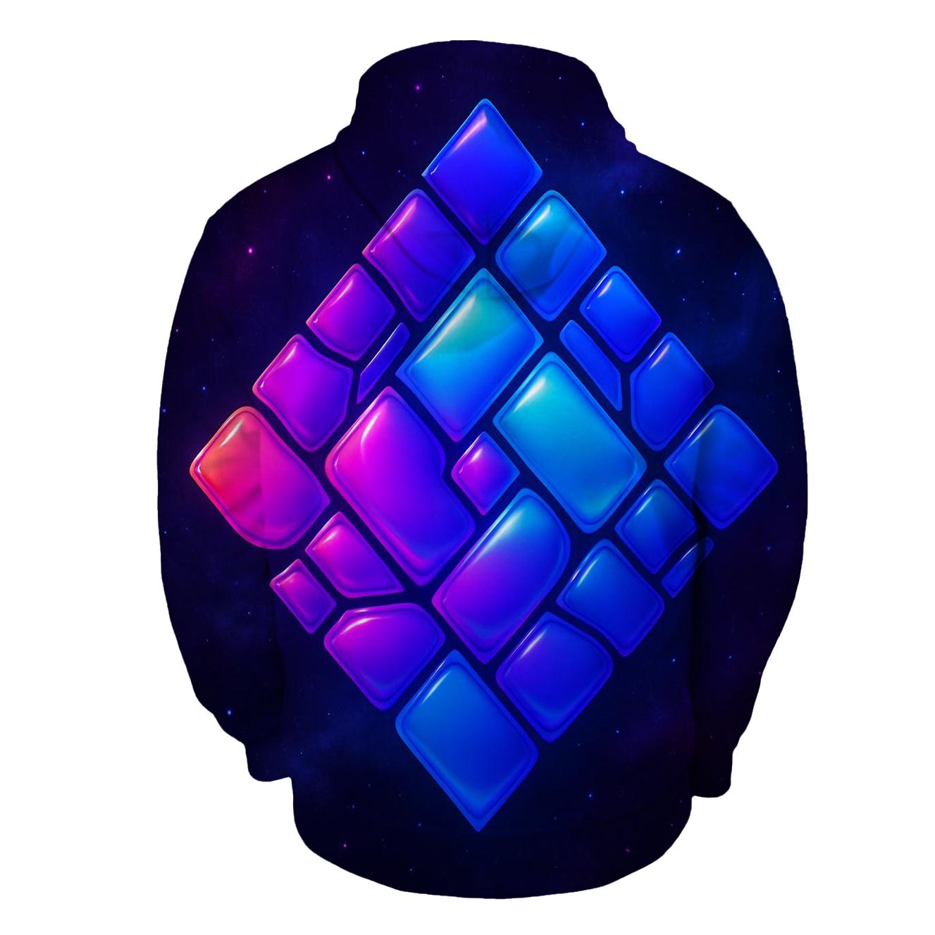 Nebula Quilt Geometry designer hoodies