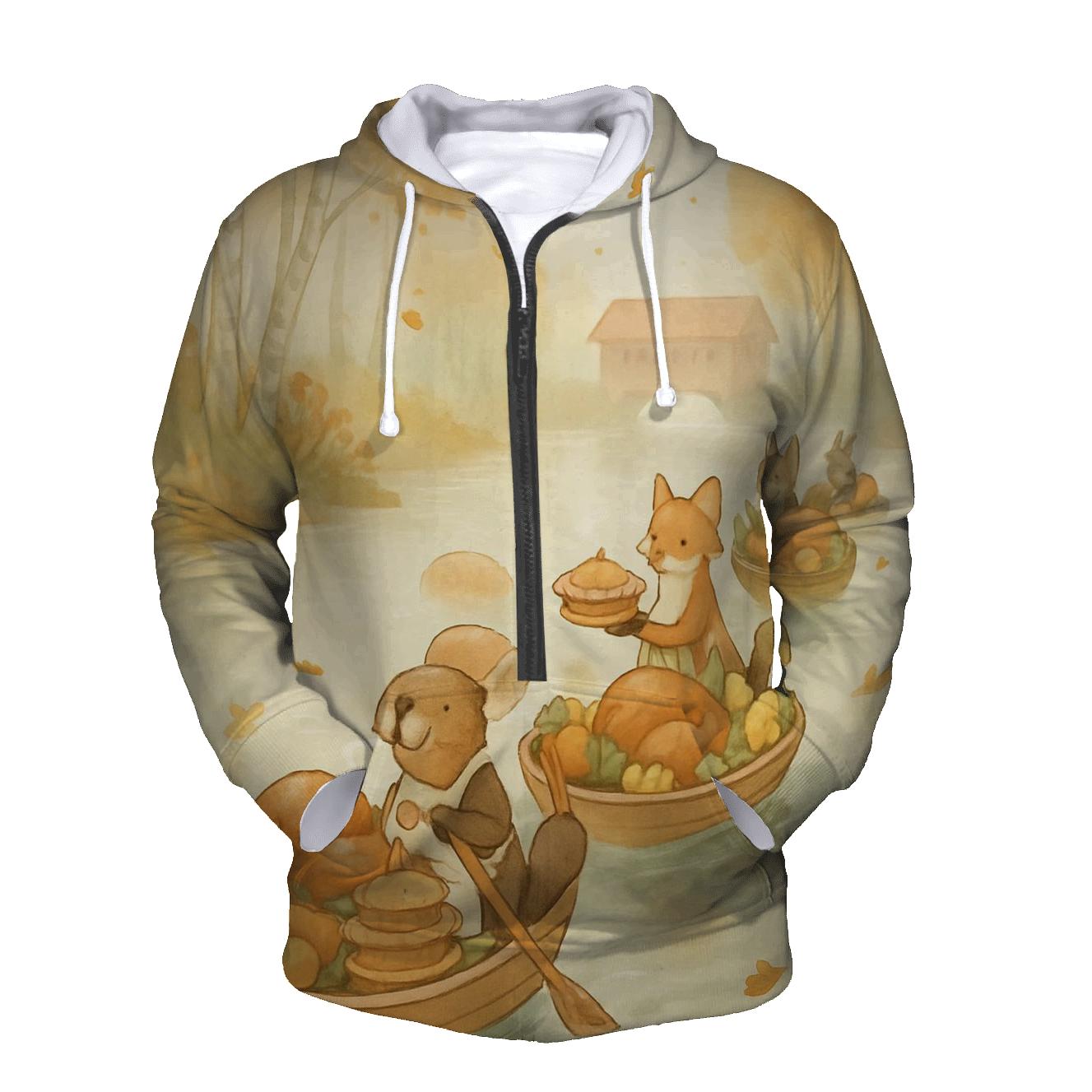 Autumn River Feast Parade premium hoodies