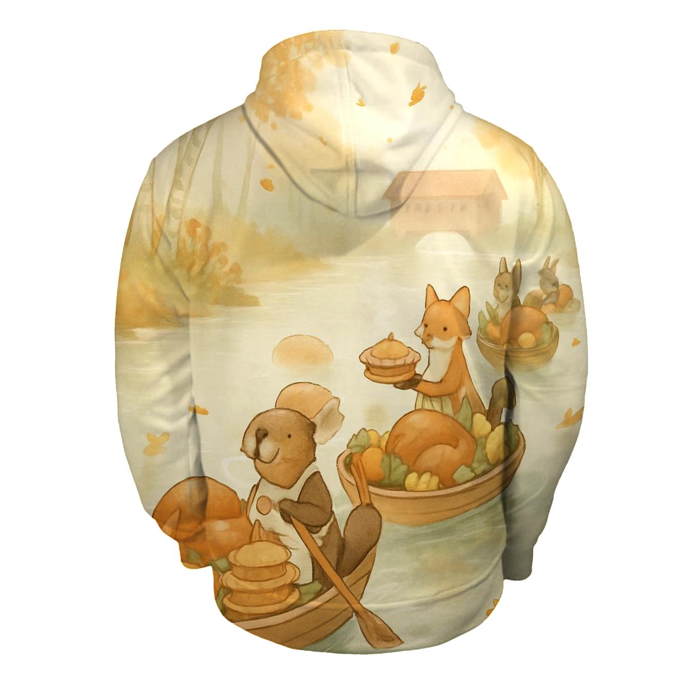 Autumn River Feast Parade premium hoodies