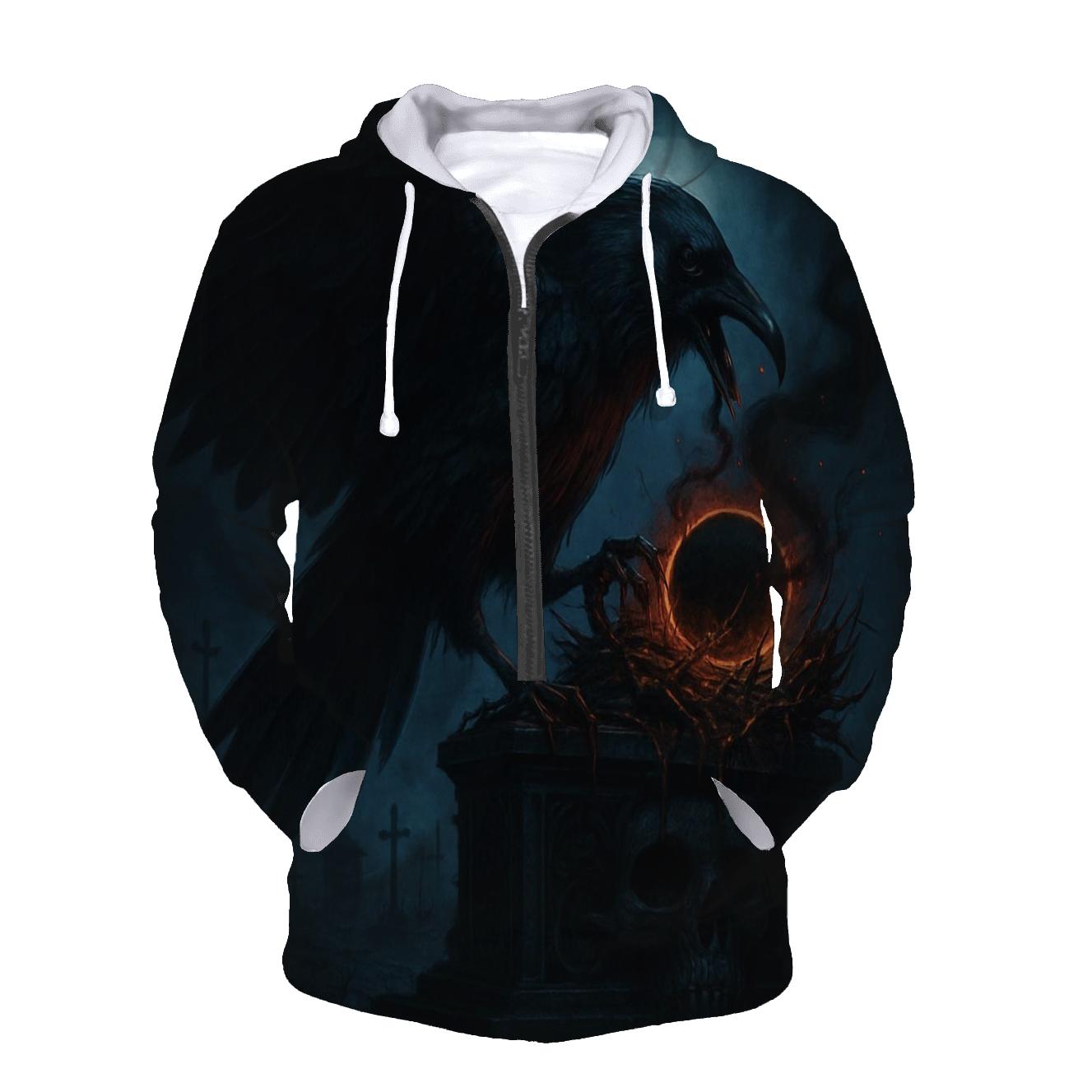 Raven Of The Cursed Eclipse Altar graphic hoodies