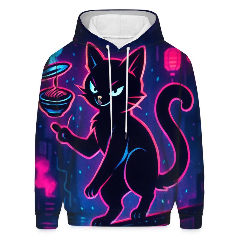 Neon Ramen Alley Alleycat hoodies fashion