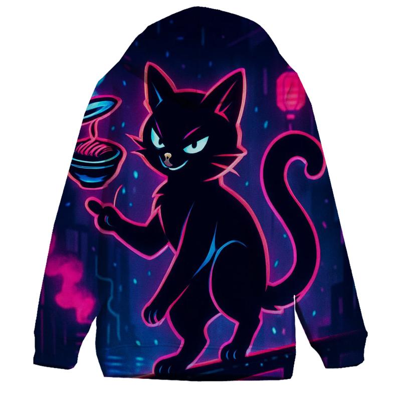 Neon Ramen Alley Alleycat hoodies fashion