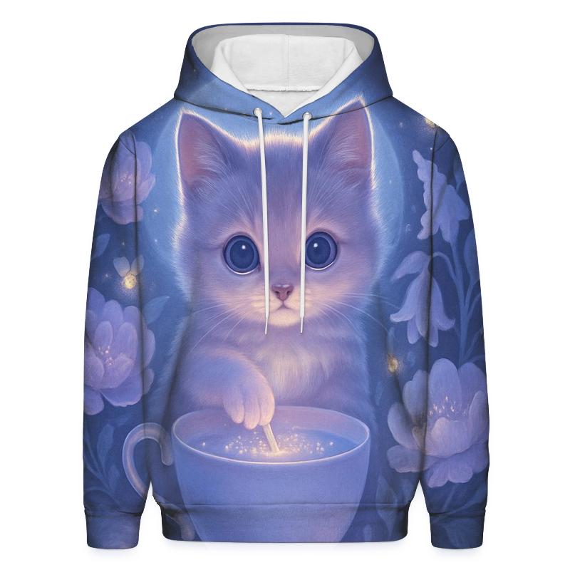 Moonlit Teacup Kitten Garden hoodie trends