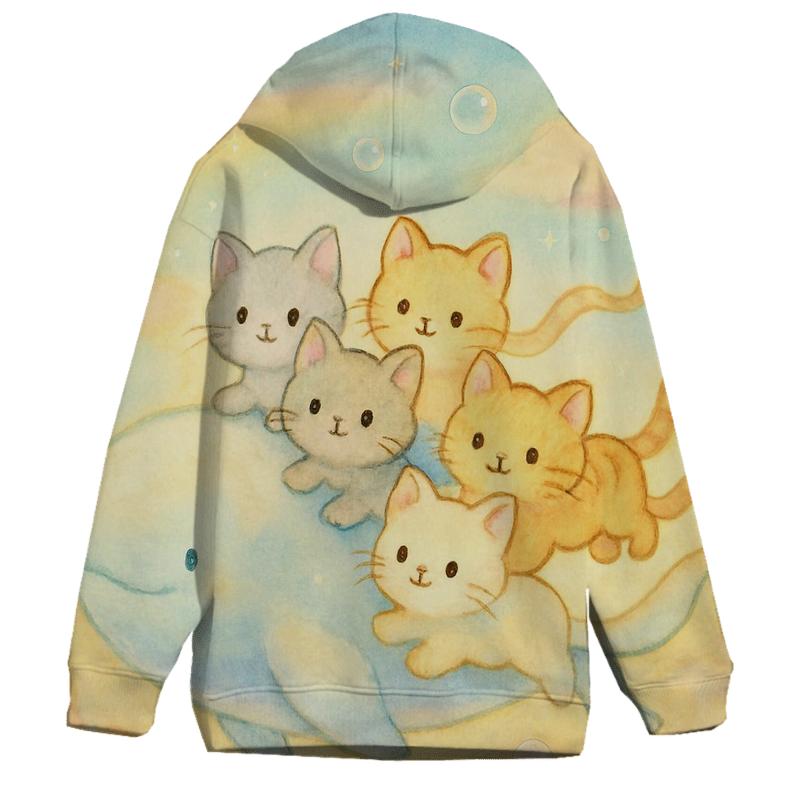 Skywhale Parade Of Cloud Kittens premium hoodies