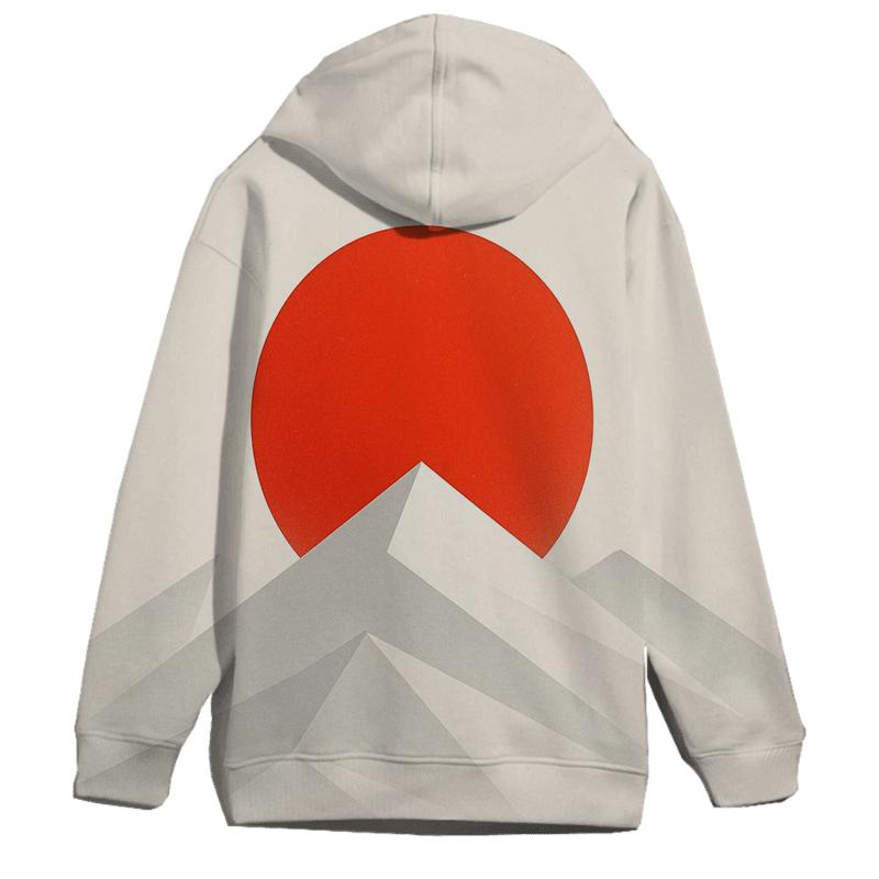 Japan Minimal Geometric Rising Horizon designer hoodies