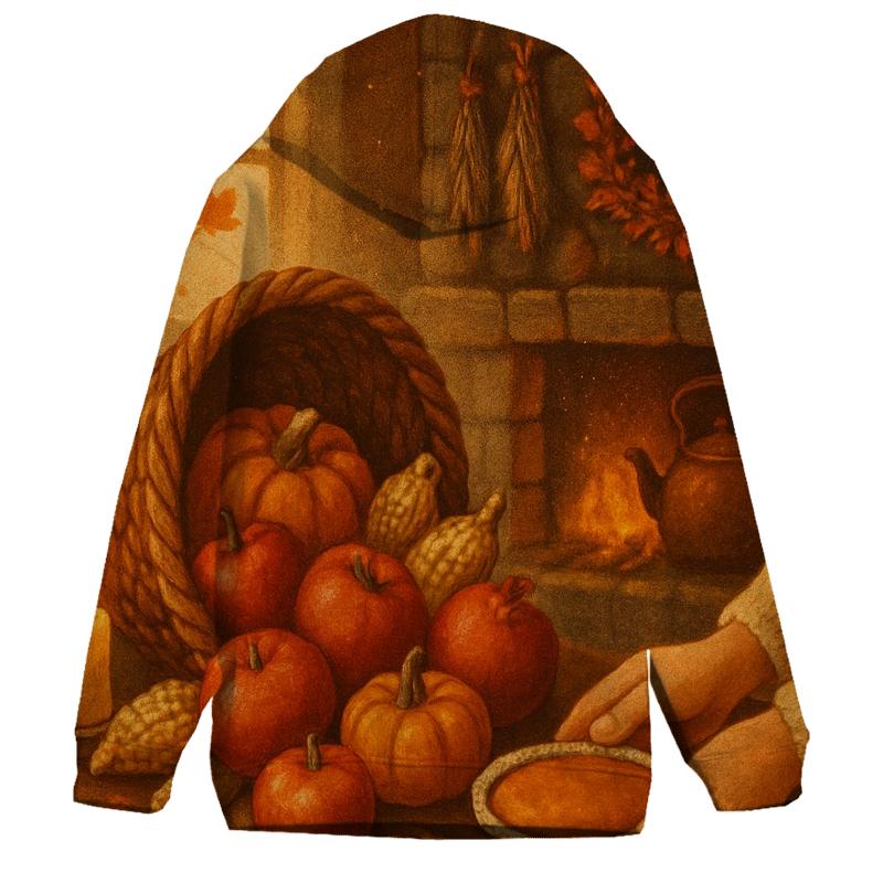 Candlelit Cornucopia Hearth pullover hoodies