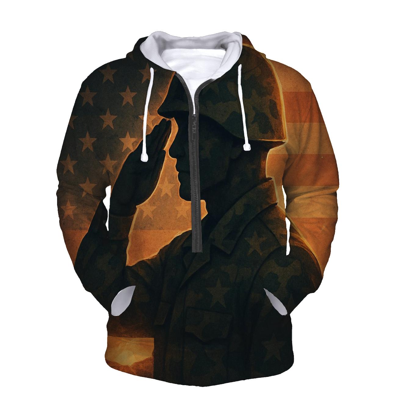 Camouflage Constellation Salute At Sunrise pullover hoodies