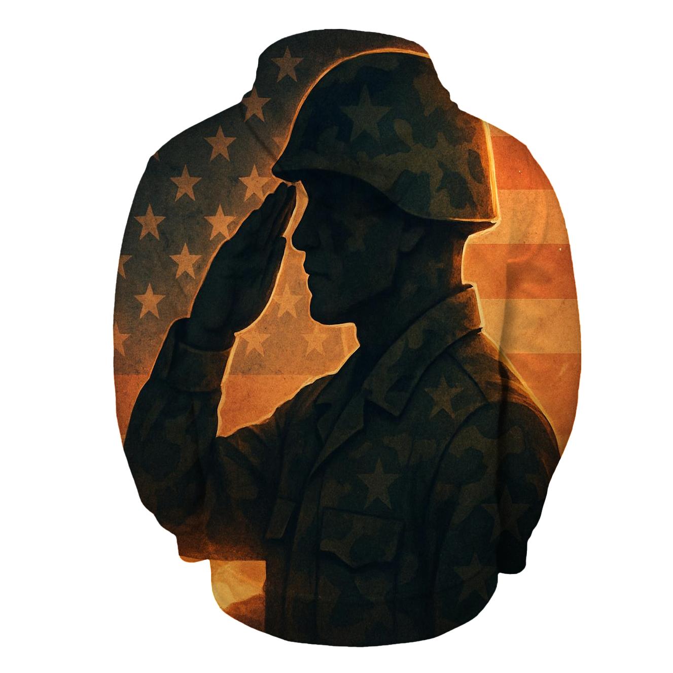 Camouflage Constellation Salute At Sunrise pullover hoodies