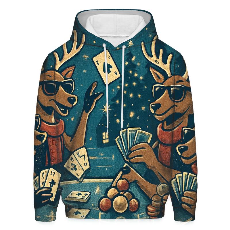Reindeer Poker Night On Ice pullover hoodies