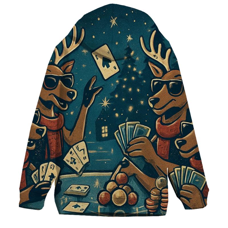 Reindeer Poker Night On Ice pullover hoodies