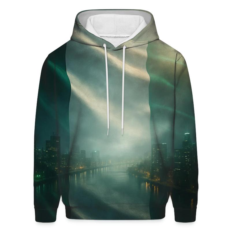 Nigeria Double Exposure City Pulse printed hoodies