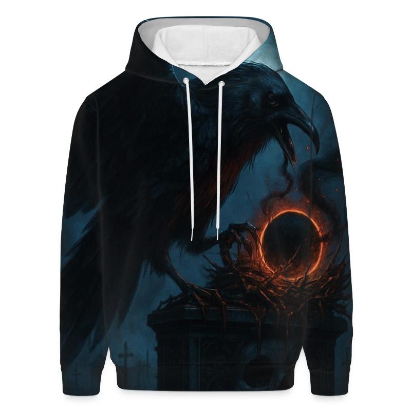 Raven Of The Cursed Eclipse Altar heavyweight hoodies