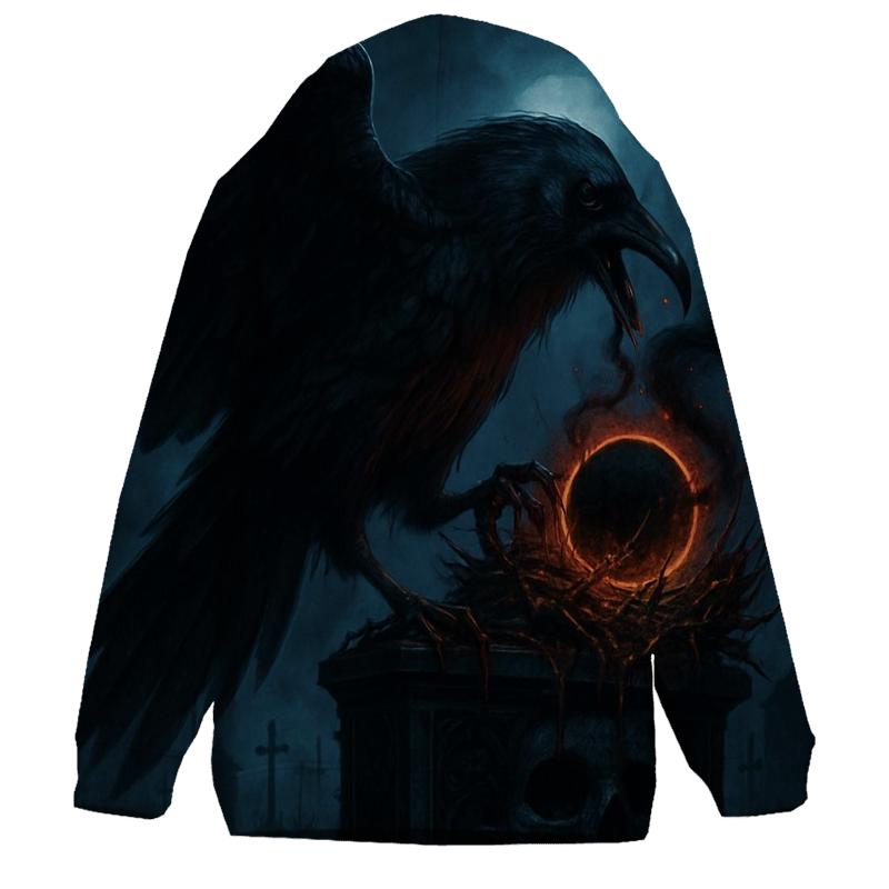 Raven Of The Cursed Eclipse Altar heavyweight hoodies