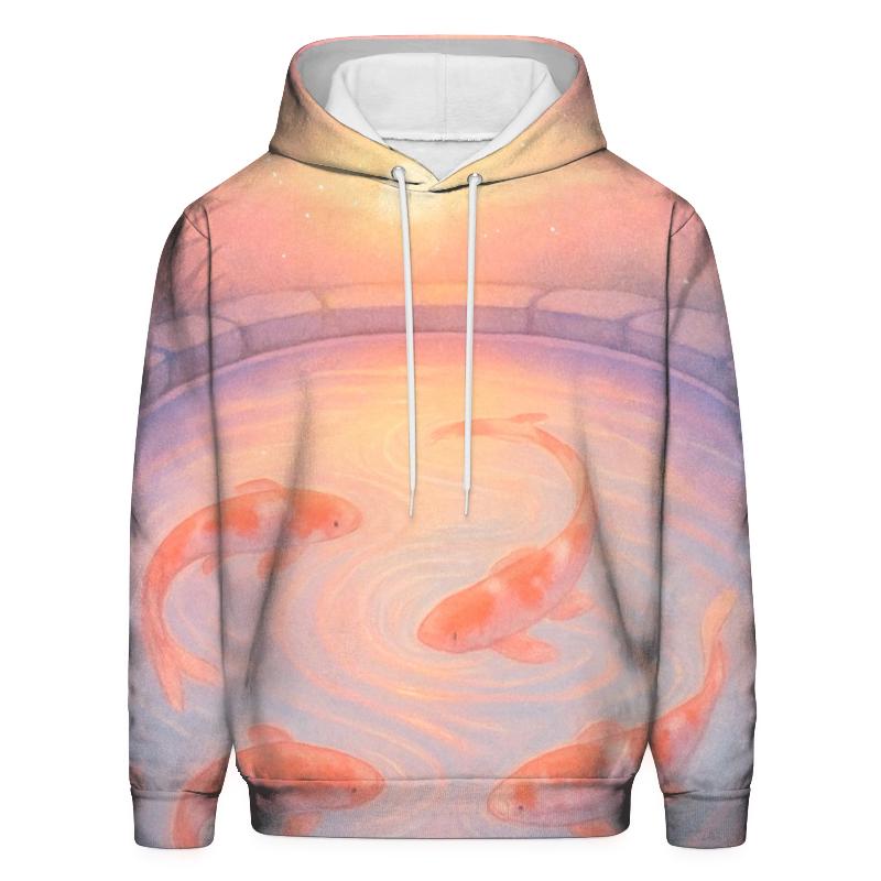 Lantern Koi Dusk Pool custom hoodies
